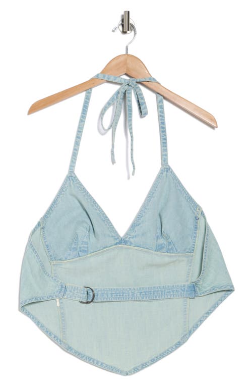 FREE PEOPLE FREE PEOPLE AURORA DENIM HALTER TOP