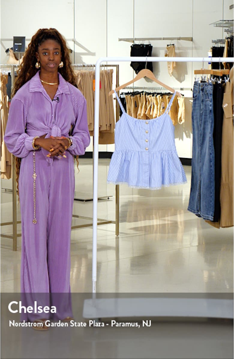 Stripe Cotton Peplum Camisole, sales video thumbnail