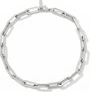 Bliss Diamond Yasmine 6mm Paperclip Anklet Silver Plated 10" Length