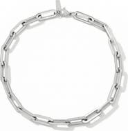Bliss Diamond Yasmine 6mm Paperclip Anklet Silver Plated 10" Length