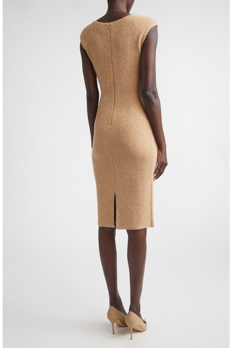 Cotton & Wool Blend Tweed Sweater Dress, Alternate, color, CAMEL TWEED MULTI