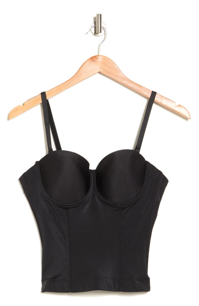 Nicole Miller Micro Boned Bustier, Alternate, color, 