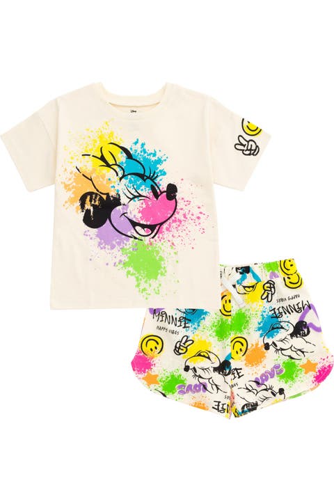 Minnie Mouse Girls' 2-Piece T-Shirt and Shorts Set