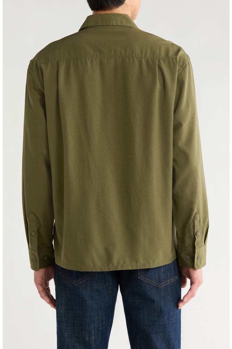 Journey Water Resistant Performance Button-Up Shirt, Alternate, color, DARK OLIVE