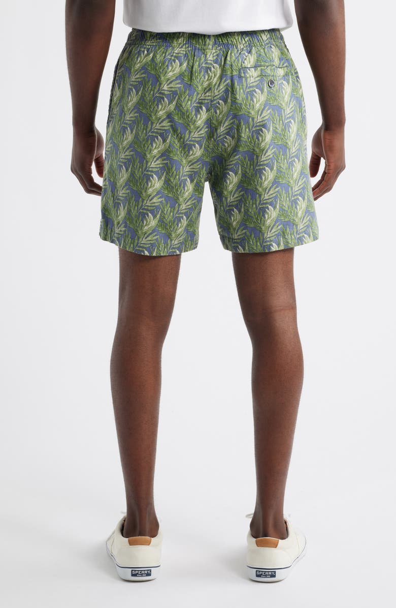 Rails Aries Seaweed Print Linen Blend Drawstring Shorts, Alternate, color, 