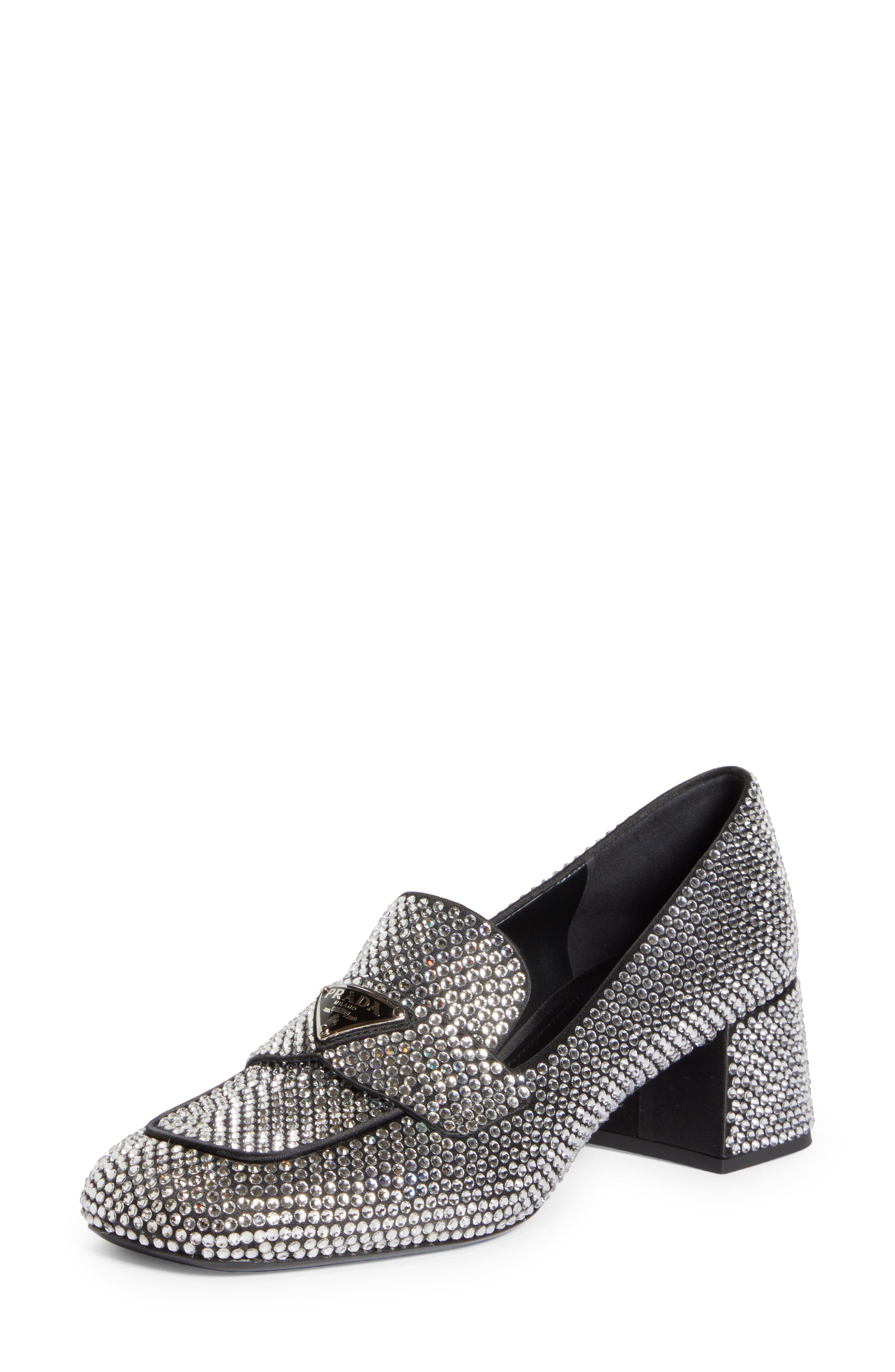 Prada Crystal Loafer, Main, color, 