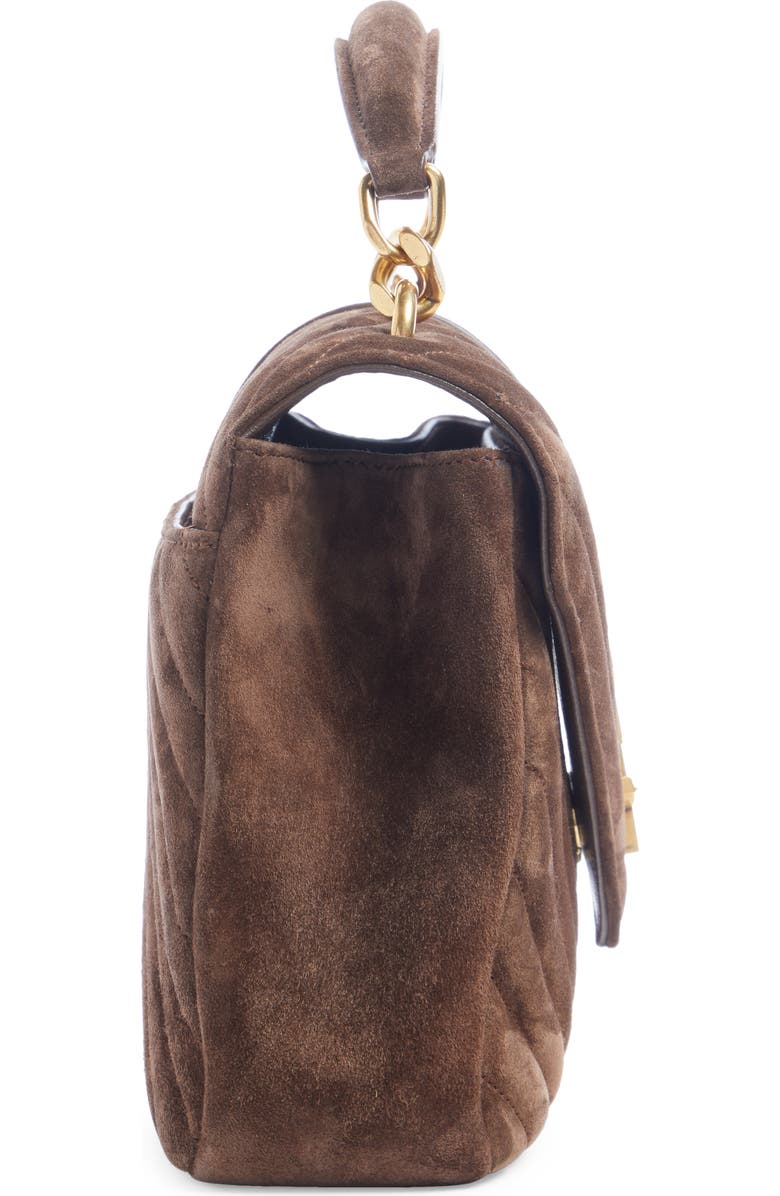 Saint Laurent Medium College Suede Shoulder Bag, Alternate, color,