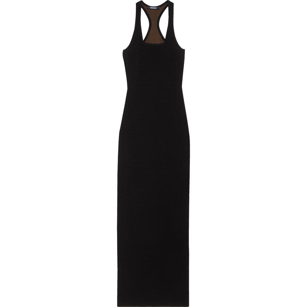 Jacquemus La Robe Scala Racerback Body-con Tank Dress In Black