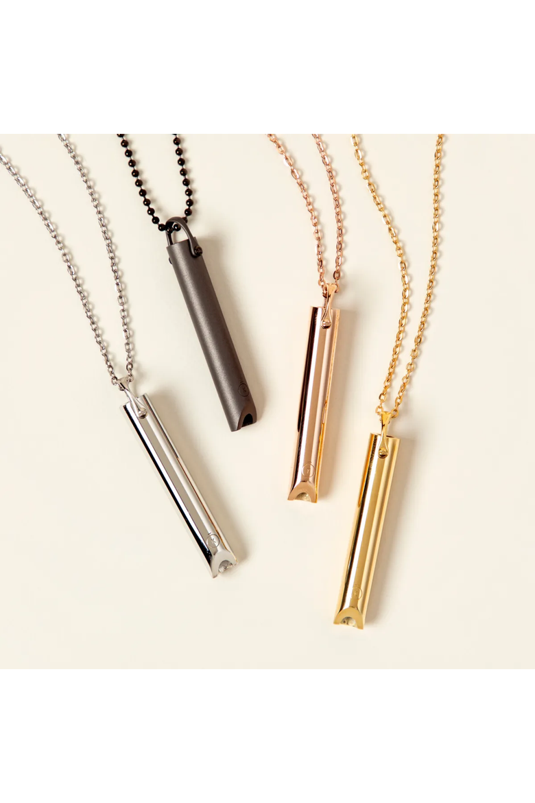 Mindful Breathing Necklace by Komuso Design, Alternate, color, Gold