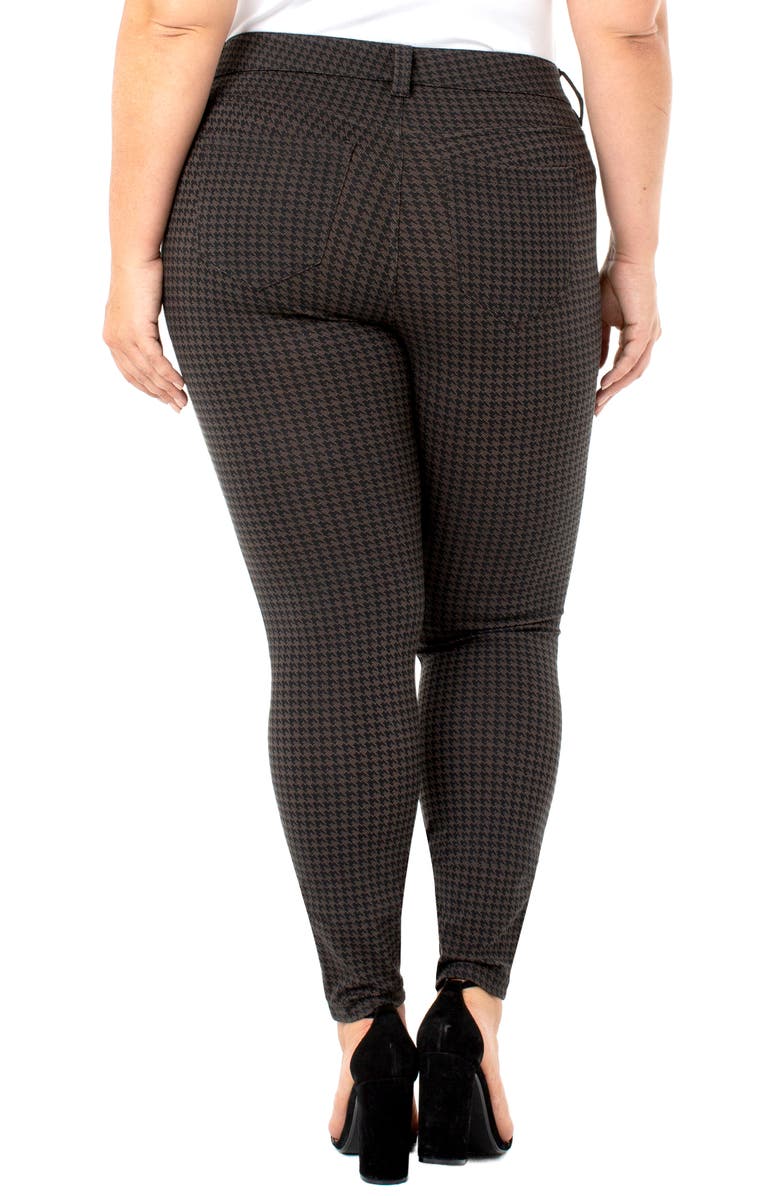 Liverpool Madonna Houndstooth Check Skinny Pants, Alternate, color,
