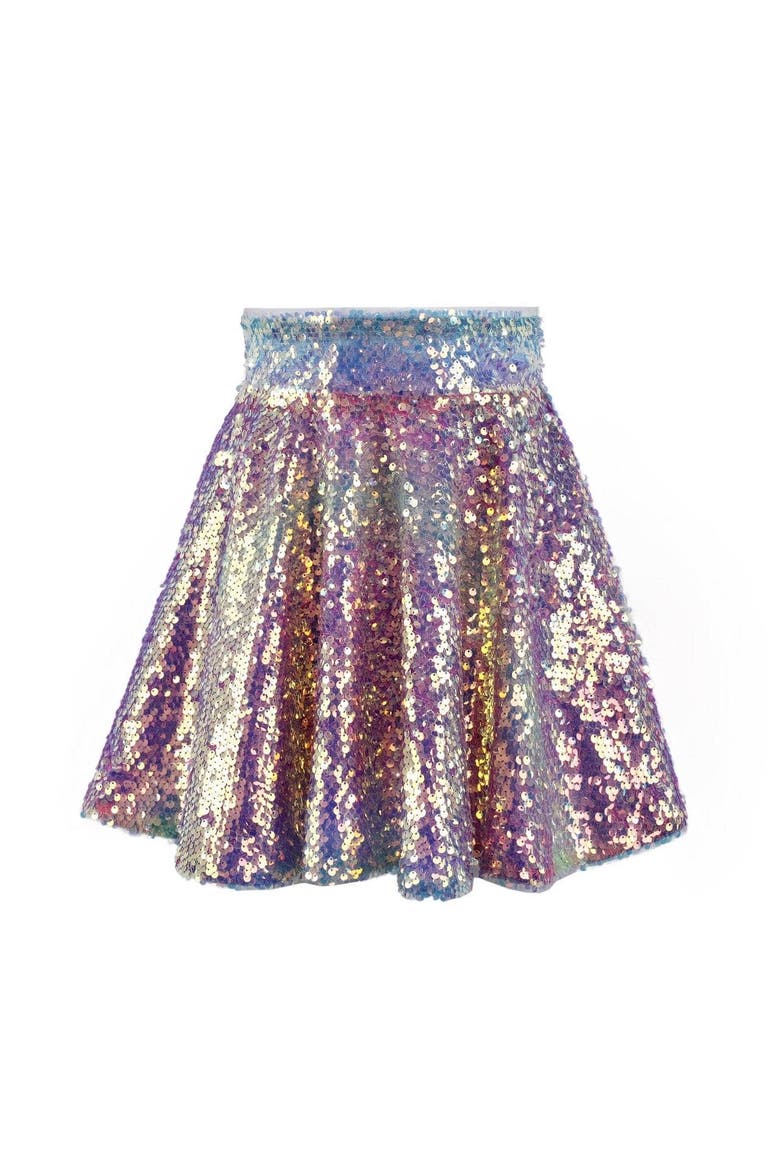 Sequin Ombre Party Skirt, Main, color, Pink