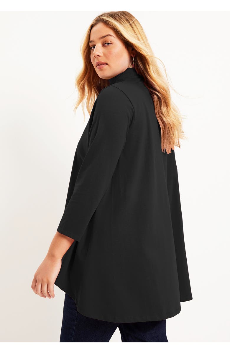 June + Vie One+Only Mock-Neck Tunic, Alternate, color, Black