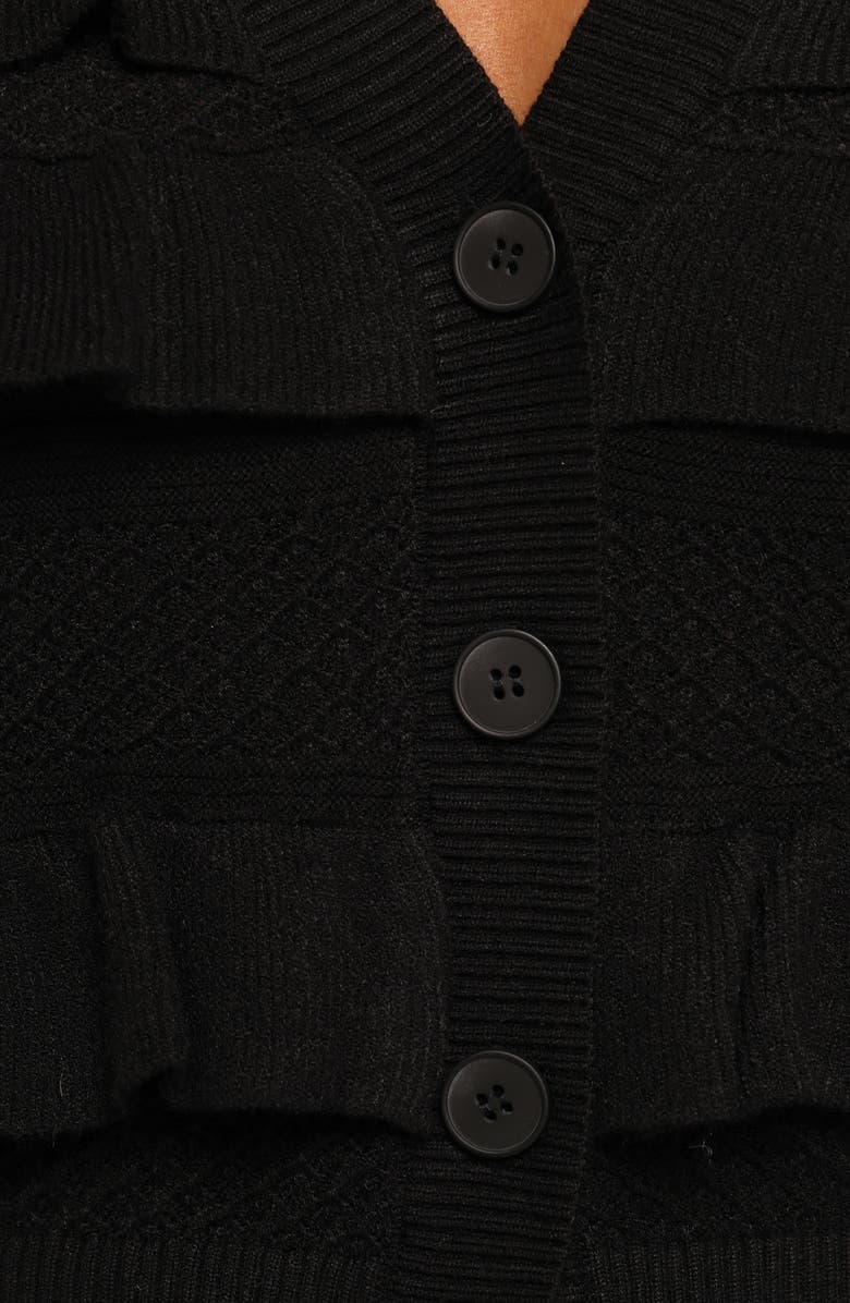 Petal & Pup Hayworth Ruffle Sleeve Cardigan, Alternate, color, 