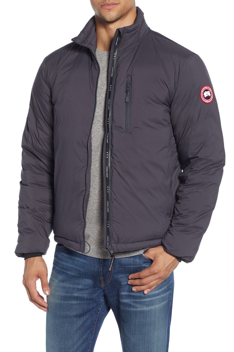 Lodge Packable 750 Fill Power Down Jacket, Main, color, GRAPHITE
