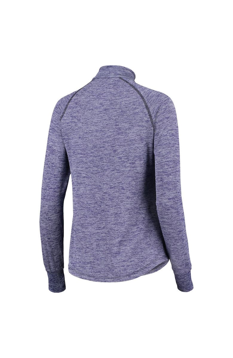 COLOSSEUM Women's Colosseum Purple Northwestern Wildcats Bikram Lightweight Fitted Quarter-Zip Long Sleeve Top, Alternate, color,
