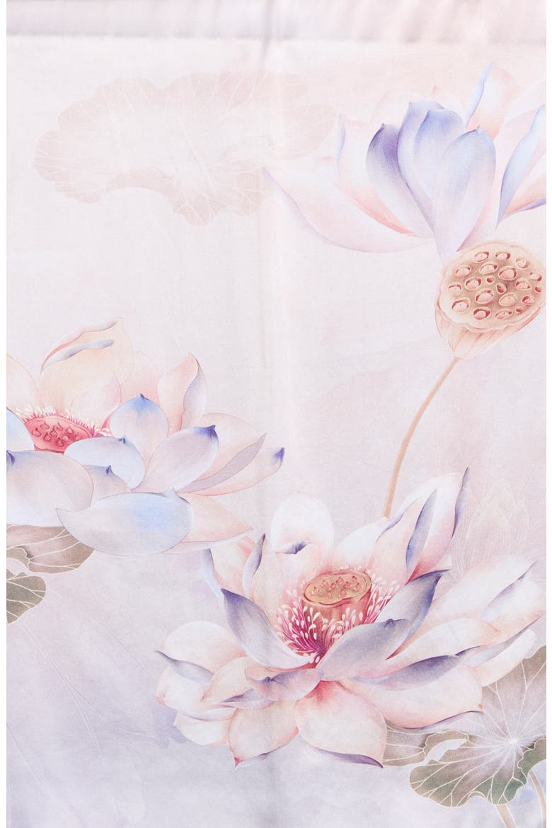 Floral Print Silk Scarf, Alternate, color, PURPLE