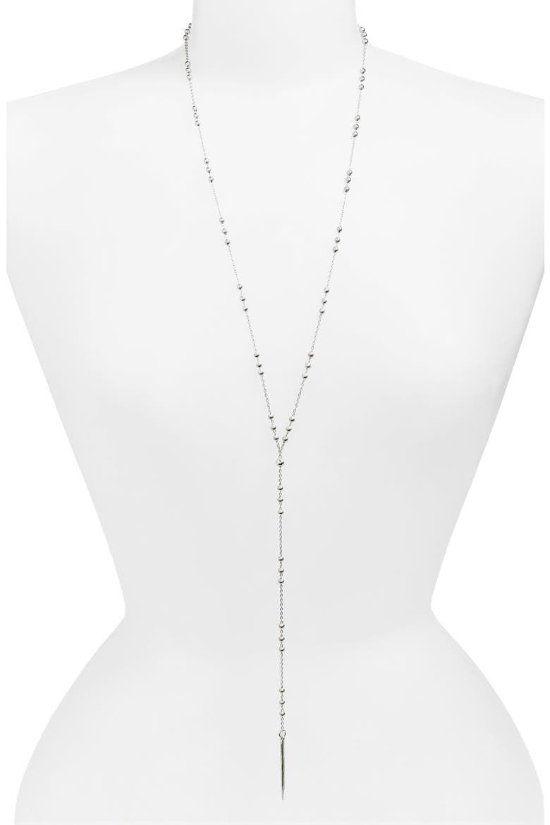 Long Y-Necklace, Main, color, SILVER