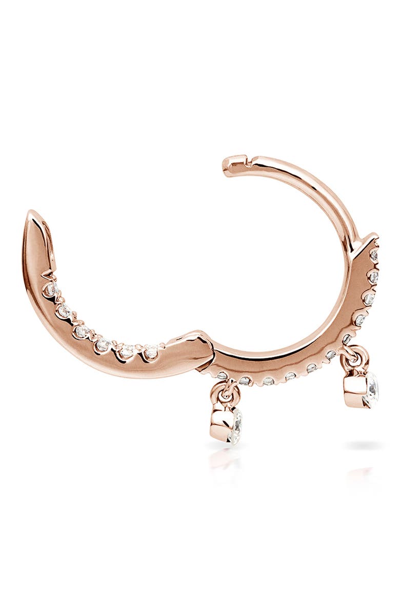 Double Dangle Diamond Eternity Clicker, Alternate, color, ROSE GOLD