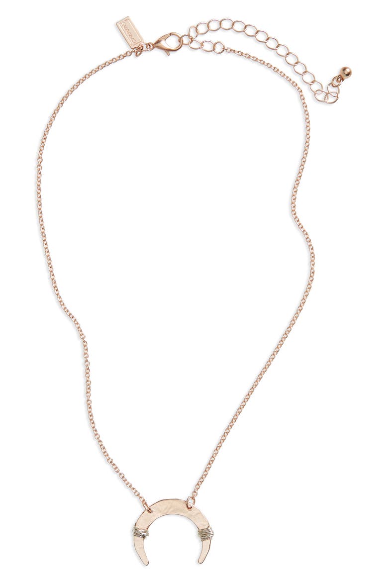 Wire Wrapped Pendant Necklace, Main, color, ROSE GOLD