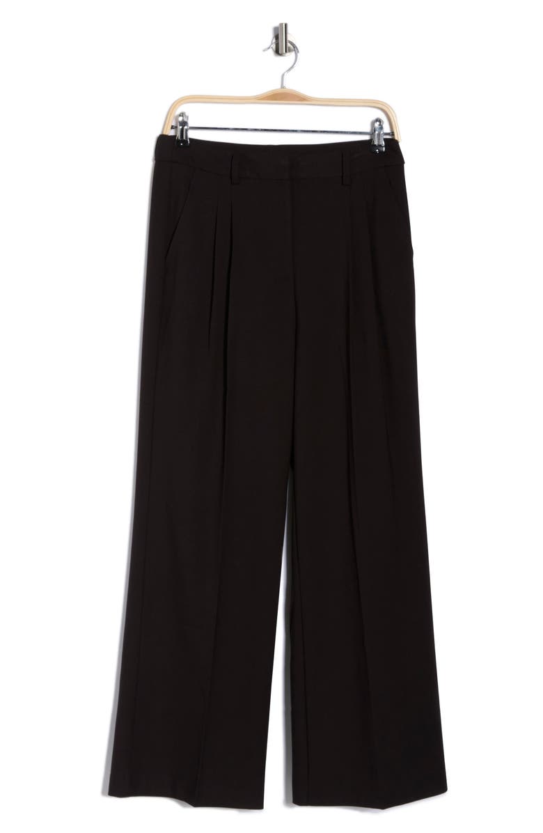Ted Baker Tailored Wide Leg Pants, Main, color, Rich Black