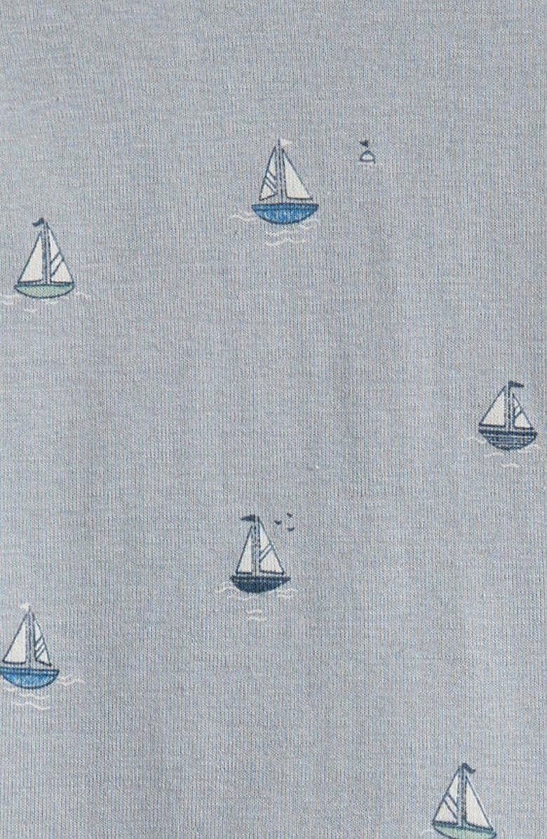 Little Planet Print Fitted Organic Cotton Two-Piece Pajamas, Alternate, color, 