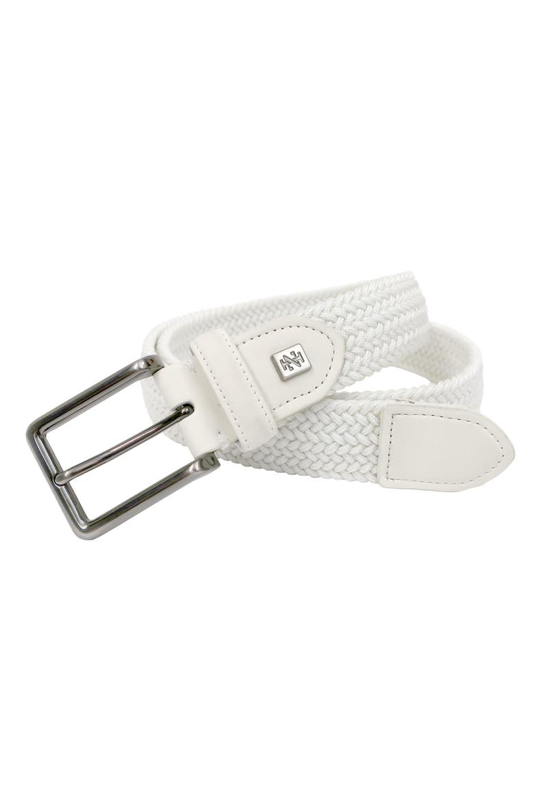 Golf Woven Stretch Belt, Main, color, White