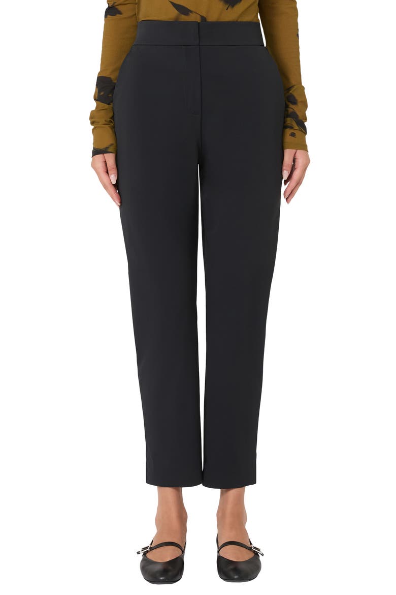 Quirino Jersey Straight Leg Pants, Main, color, BLACK