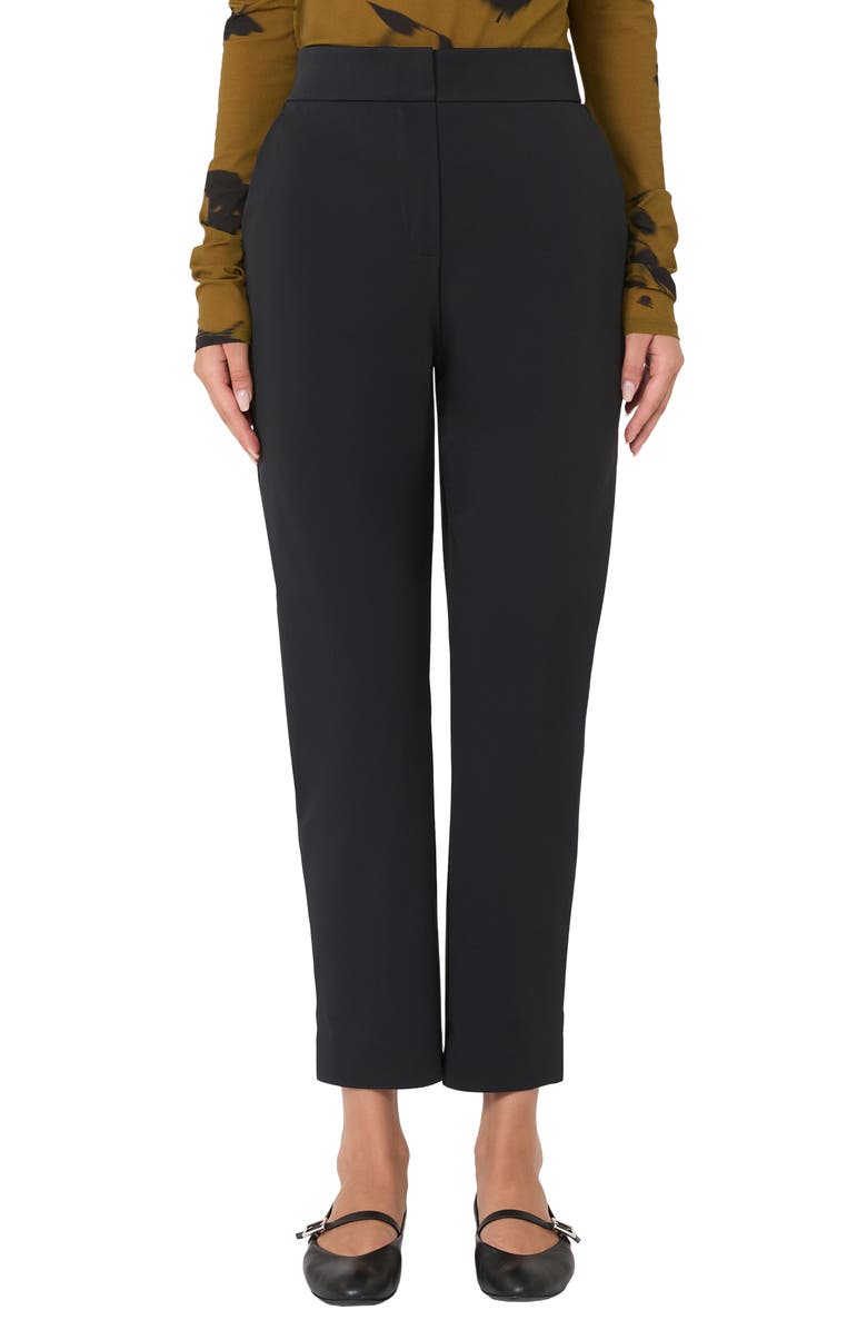 MM by Max Mara Quirino Jersey Straight Leg Pants, Main, color, Black