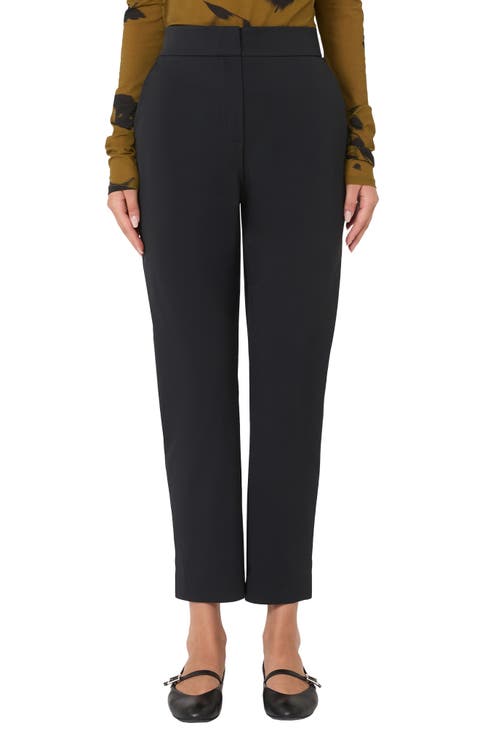 【送料&関税込】'S Max Mara High Waist Straight Leg Pants Max Mara Studio Marusca Belted Wool High-Rise Straight-Leg