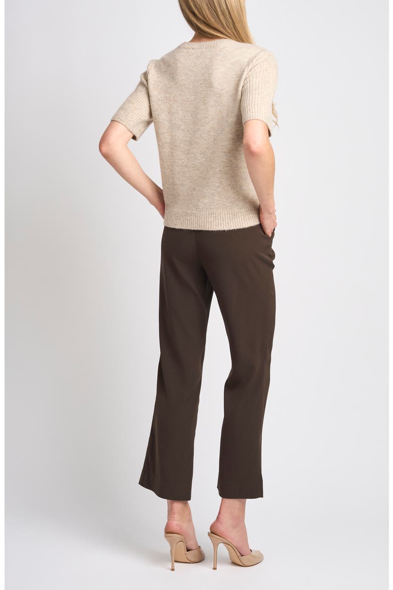 Contrast Ribbed Sleeve Sweater, Alternate, color, OATMEAL