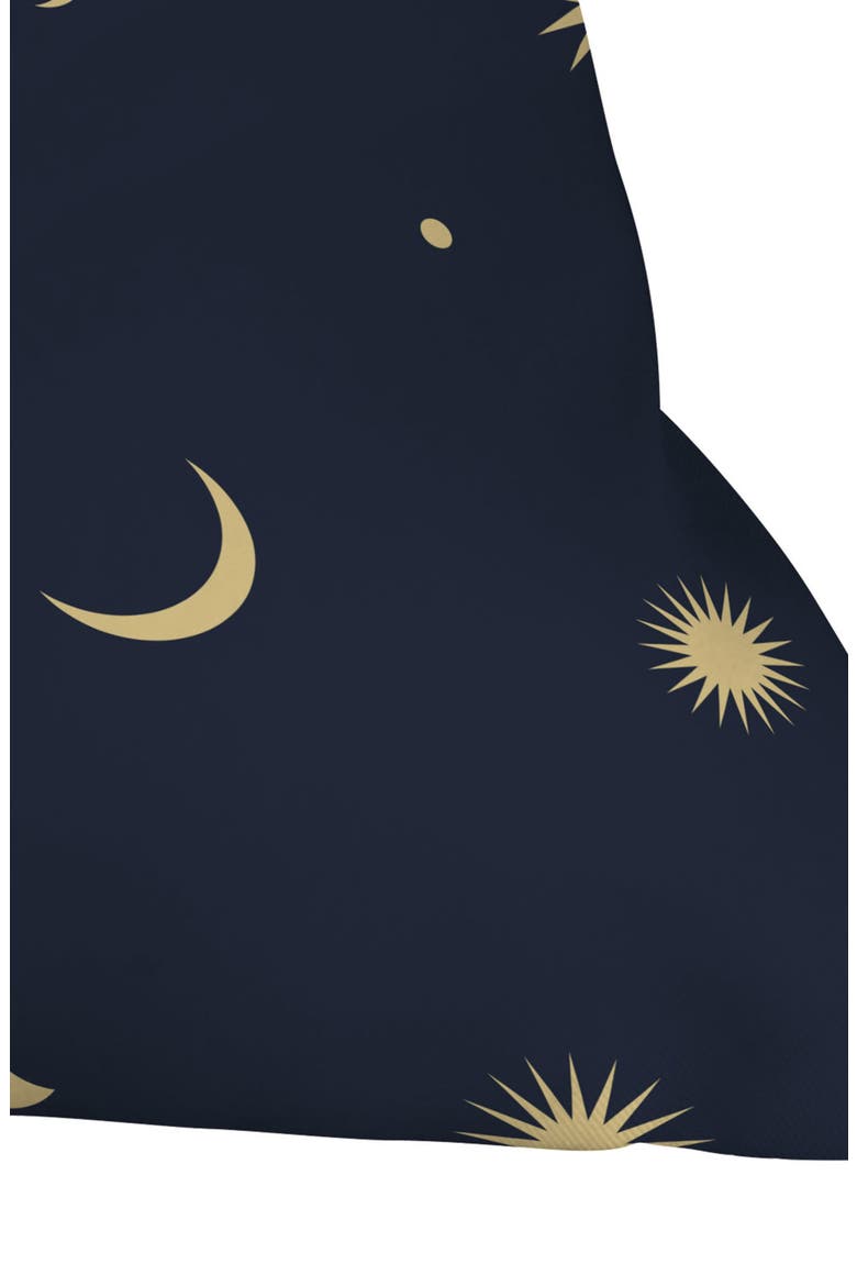 Celestial Moon & Stars Throw Pillow, Alternate, color, NAVY