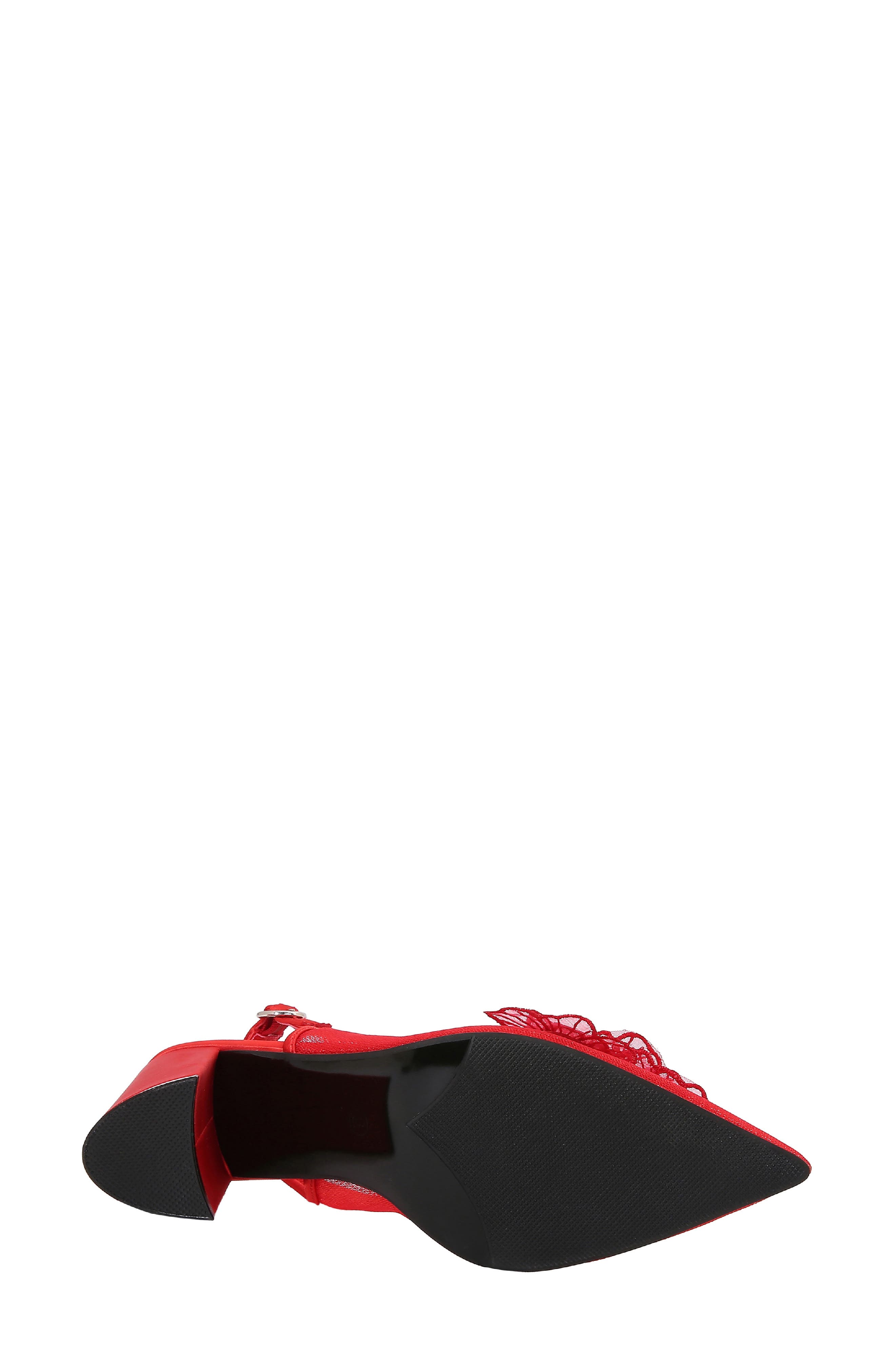 Ballroom Pointed Toe Slingback Pump, Alternate, color, RED
