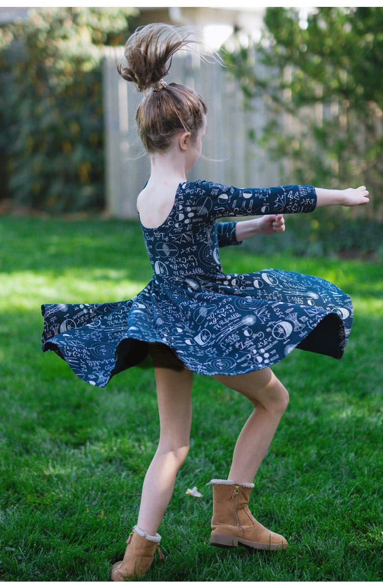 WORTHY THREADS Printed Twirly Dress, Alternate, color, Stem