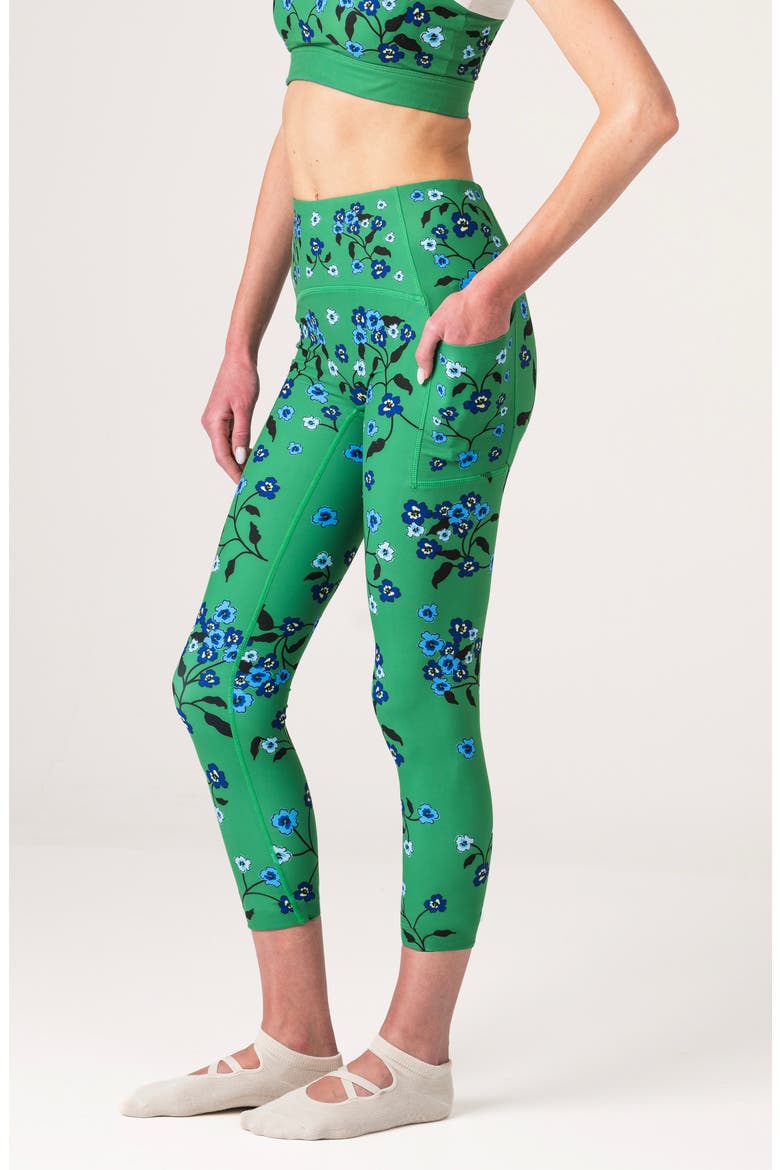 Emerald Echo High-Waisted 7/8 Leggings, Alternate, color, Green