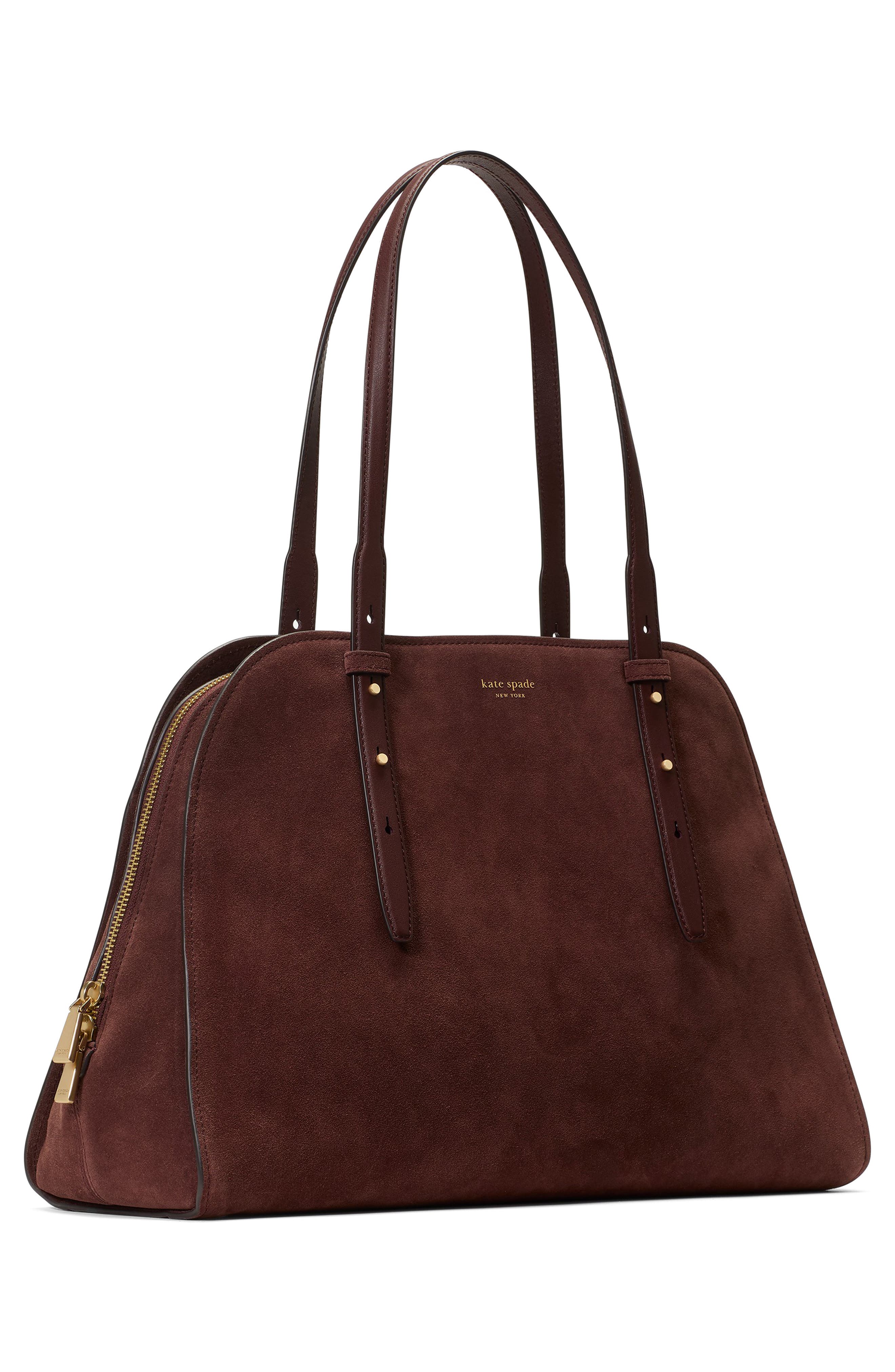 Kate Spade New York do it all suede maise carryall tote, Alternate, color, 
