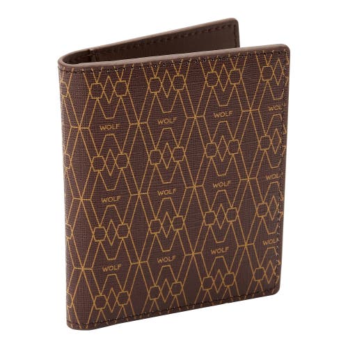 Wolf Signature Id Card Case In Brown