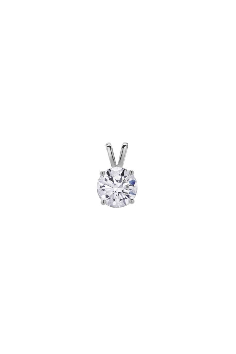Lucent 14K Gold Round Lab Grown Diamond Pendant - 1.5 Ct, Alternate, color, 14K White Gold
