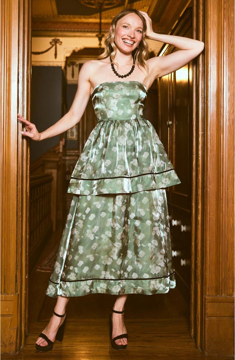Eddy Daisy Dress, Alternate, color, Green Blurry Magnolia