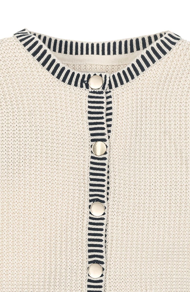 Hope & Henry Organic Tweed Stitch Sweater Cardigan, Alternate, color, Ivory Tweed