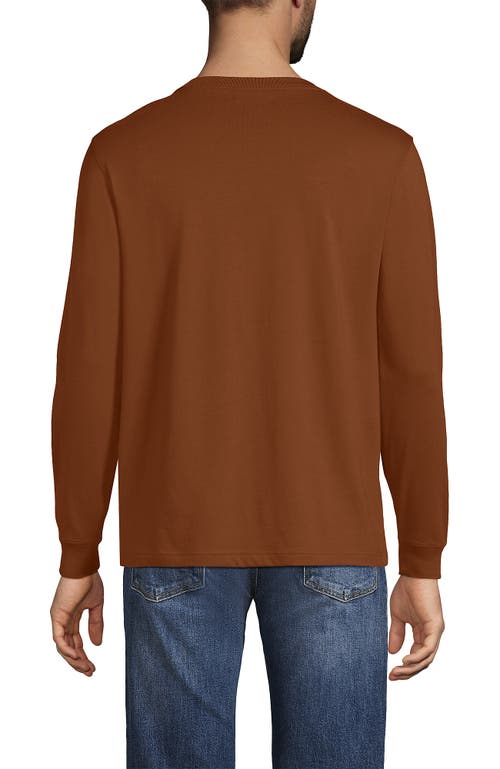 Lands' End Super-t Long Sleeve T-shirt In Brown