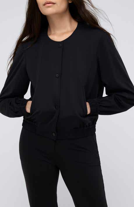 Kenneth Cole Athletic Stretch Collarless Bomber Jacket