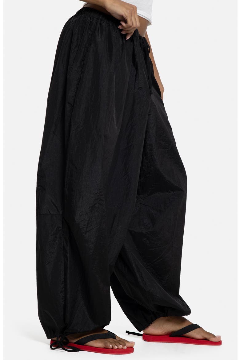 Casual Nylon Balloon Joggers, Alternate, color, BLACK