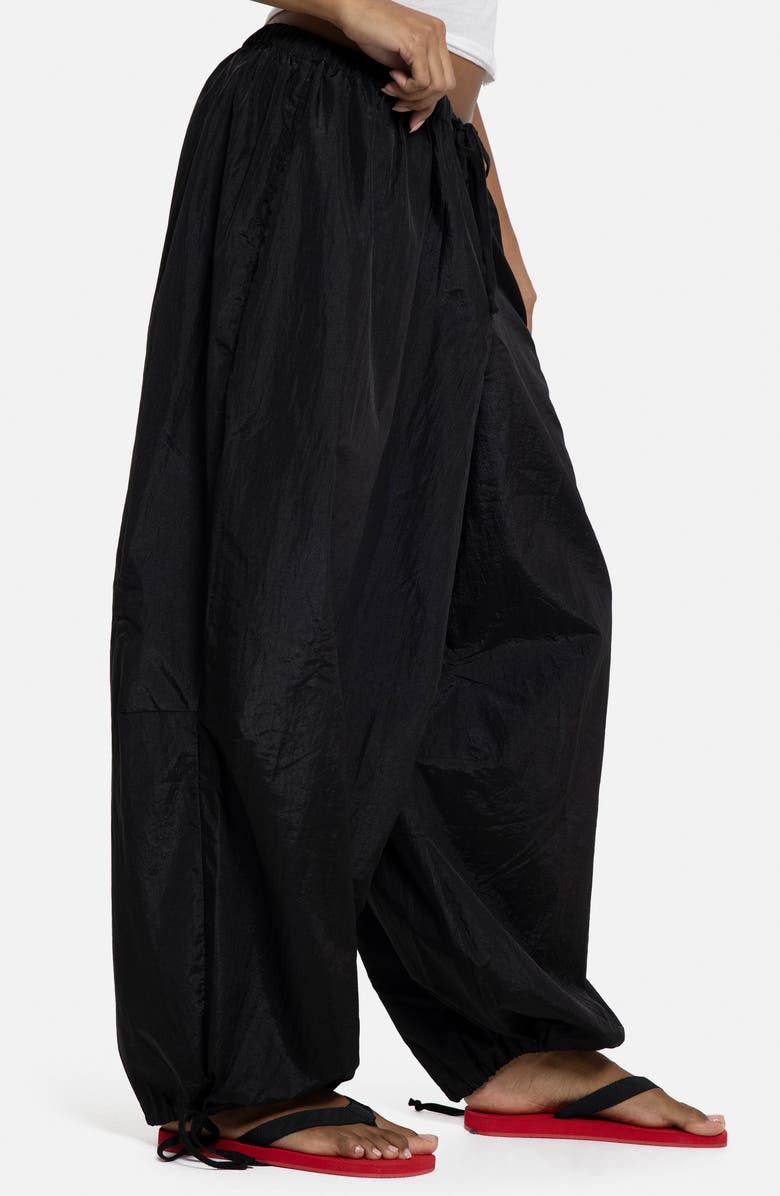 JADED LONDON Casual Nylon Balloon Joggers, Alternate, color, Black
