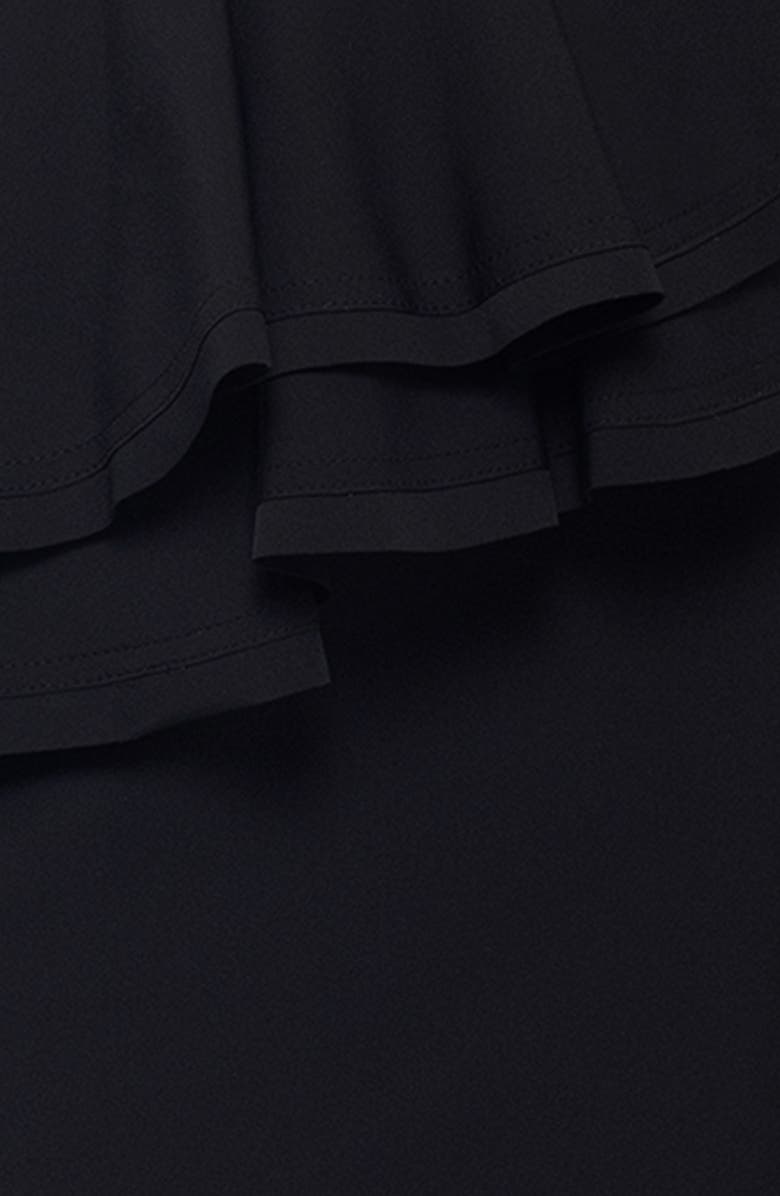 Betsy & Adam Long Sleeve Peplum Cocktail Dress, Alternate, color, Black