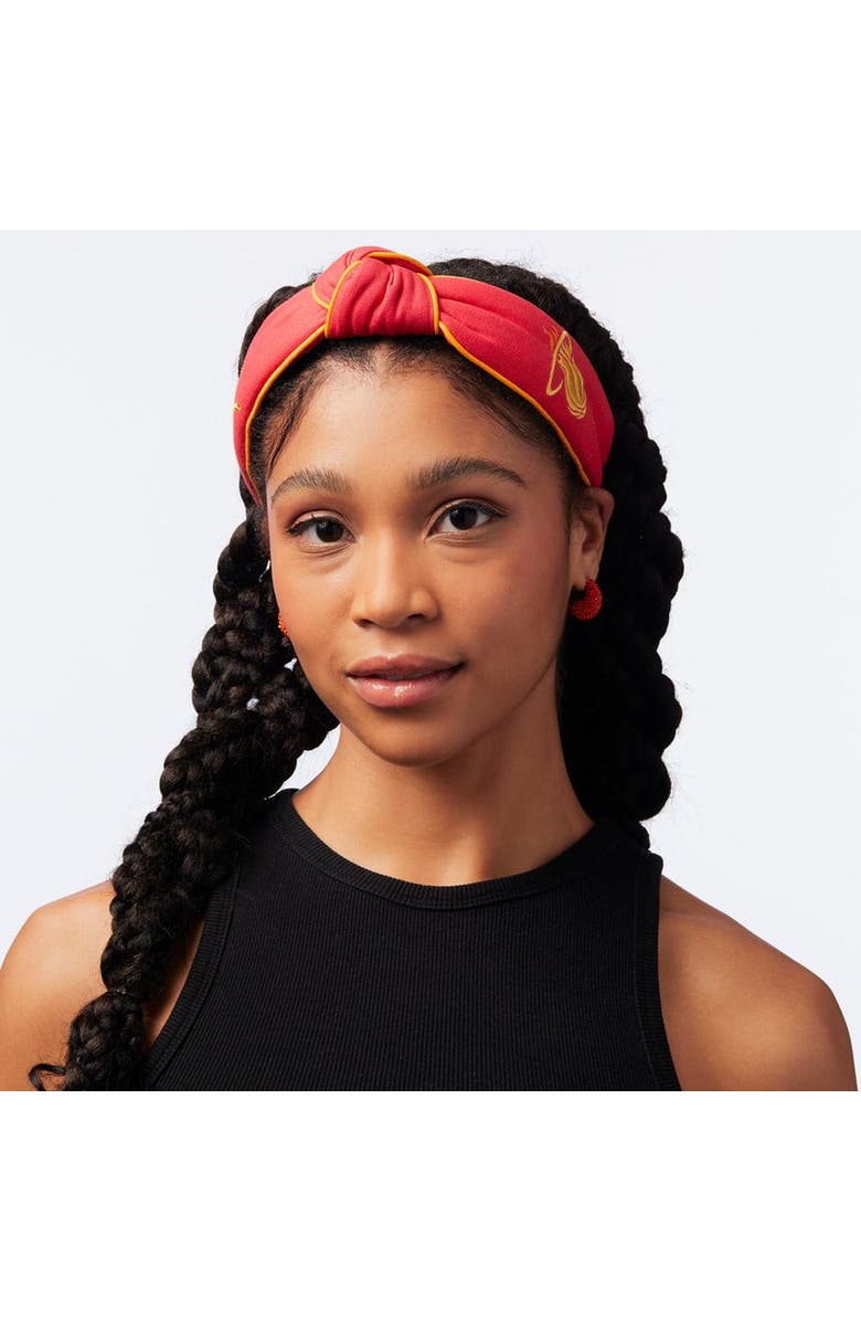 Lele Sadoughi NBA Miami Heat Embroidered Headband, Alternate, color, 