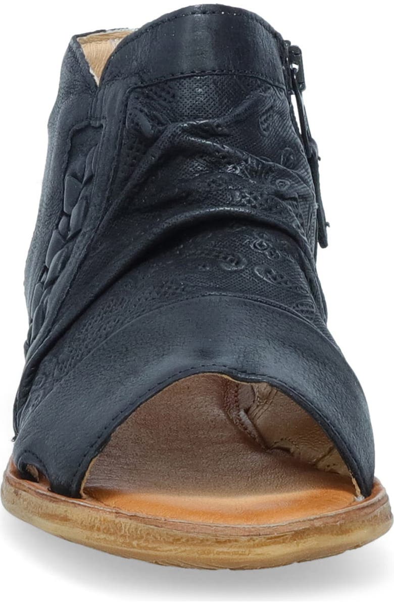 Miz Mooz Flaire Scrunch Leather Sandal, Alternate, color,