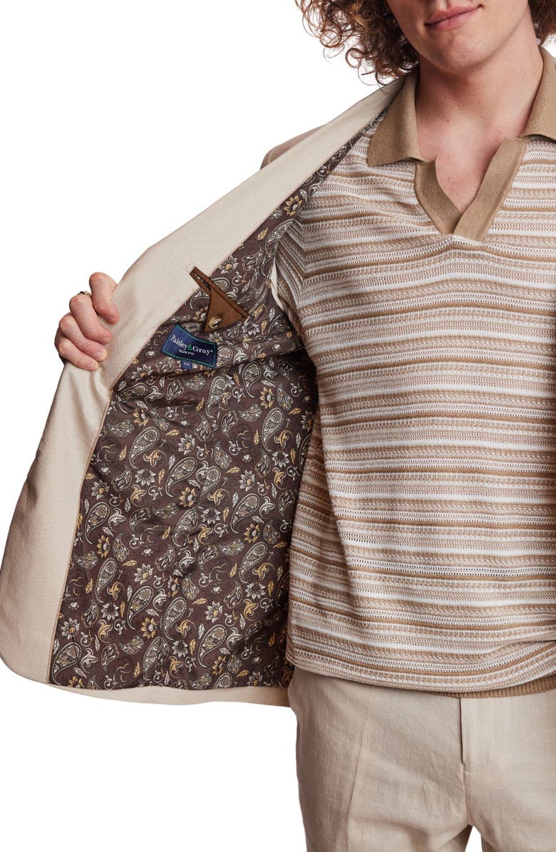 PAISLEY & GRAY Dover Slim Fit Sport Coat, Alternate, color, Tan Linen