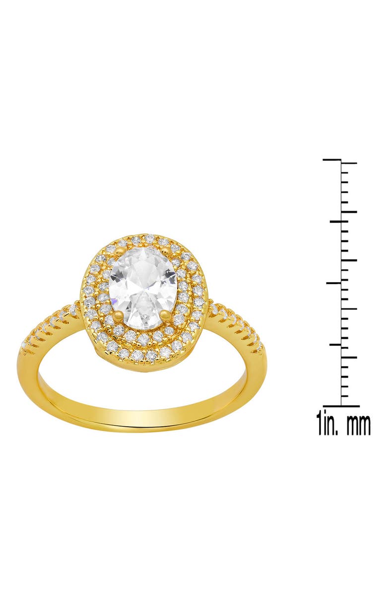 HMY JEWELRY Oval Simulated Diamond Pavé Ring, Alternate, color, 
