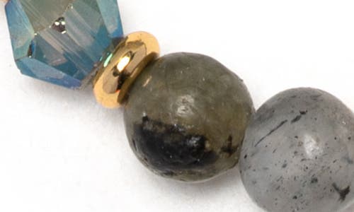 Little Words Project Strong Af Beaded Stretch Bracelet In Multi