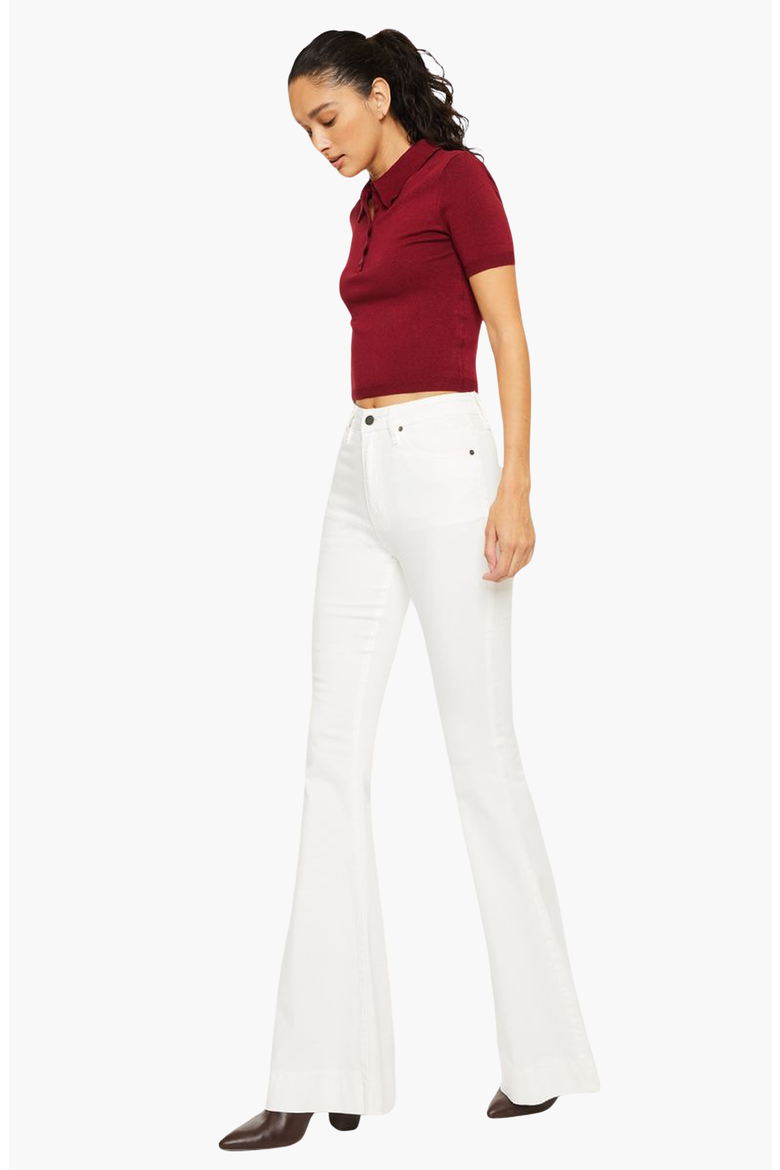 Braelynn Essentials High Rise Super Flare Jeans, Alternate, color, White